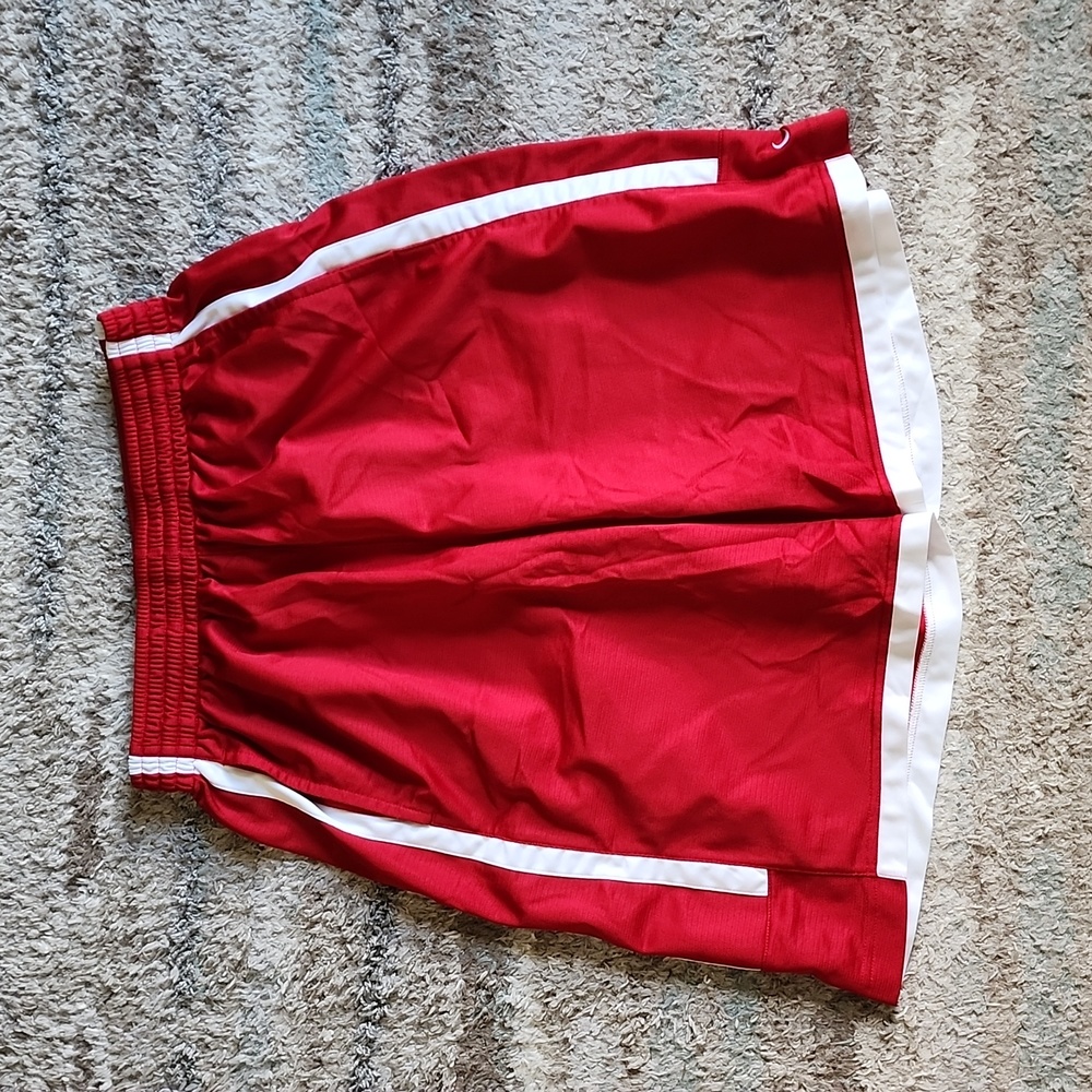 Nike Dri-Fit Red and White Basketball Shorts - Size Men's Large